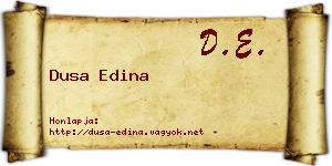 Dusa Edina névjegykártya